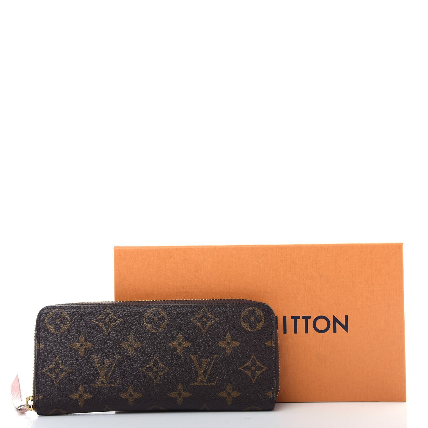Monogram Clemence Wallet Rose Ballerine