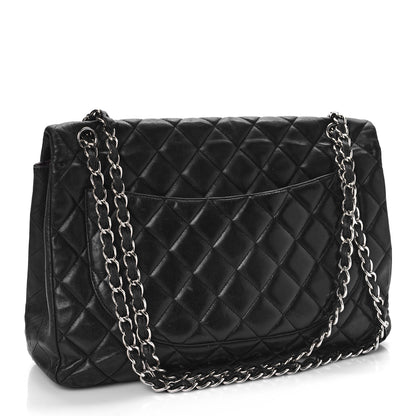 Chanel Lambskin Quilted Maxi Single Flap Black 3 of 14