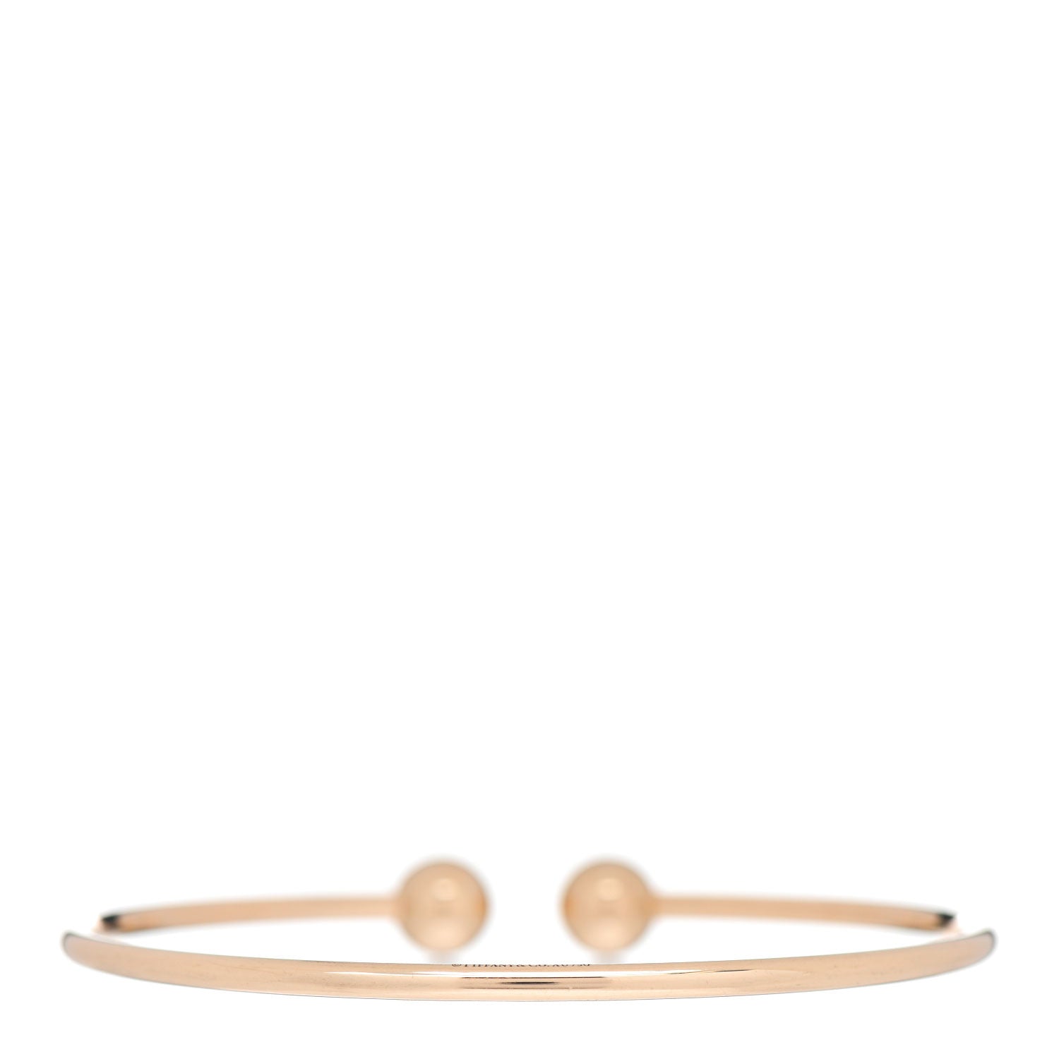 Tiffany 18K Rose Gold 8mm HardWear Ball Wire Bracelet 2 of 3