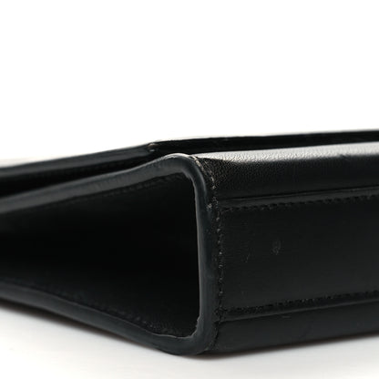 Saint Laurent Calfskin Classic Monogram Tassel Clutch Black 8 of 14
