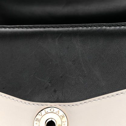 Bulgari Calfskin Serpenti Forever Top Handle White Black 14 of 14