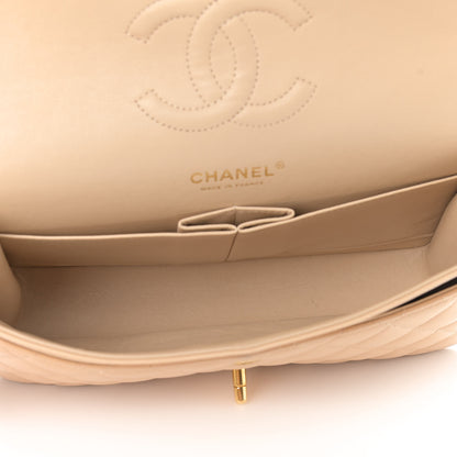 Chanel Lambskin Quilted Medium Double Flap Beige 5 of 12