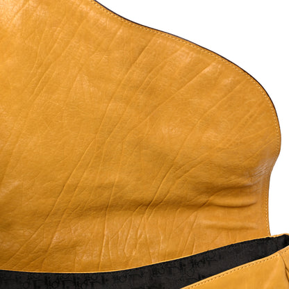 Christian Dior Calfskin Medium Gaucho Double Saddle Bag Yellow 15 of 26
