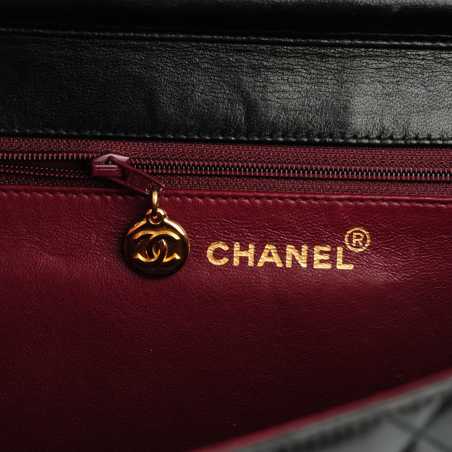 Lambskin Quilted Small Single Flap Black