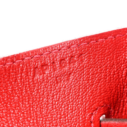 Hermes Taurillon Clemence BIRKIN 35 Rouge Casaque 7 of 13