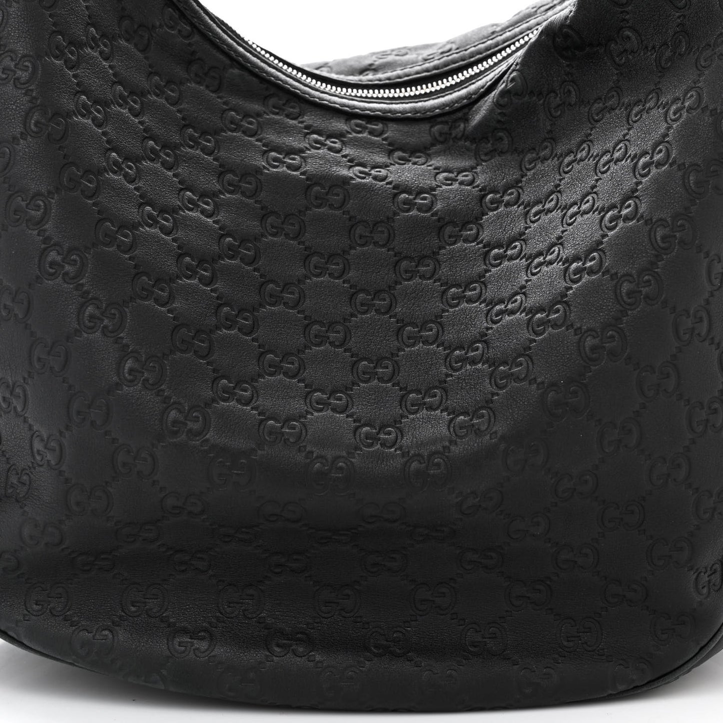 Guccissima Large GG Twins Hobo Black