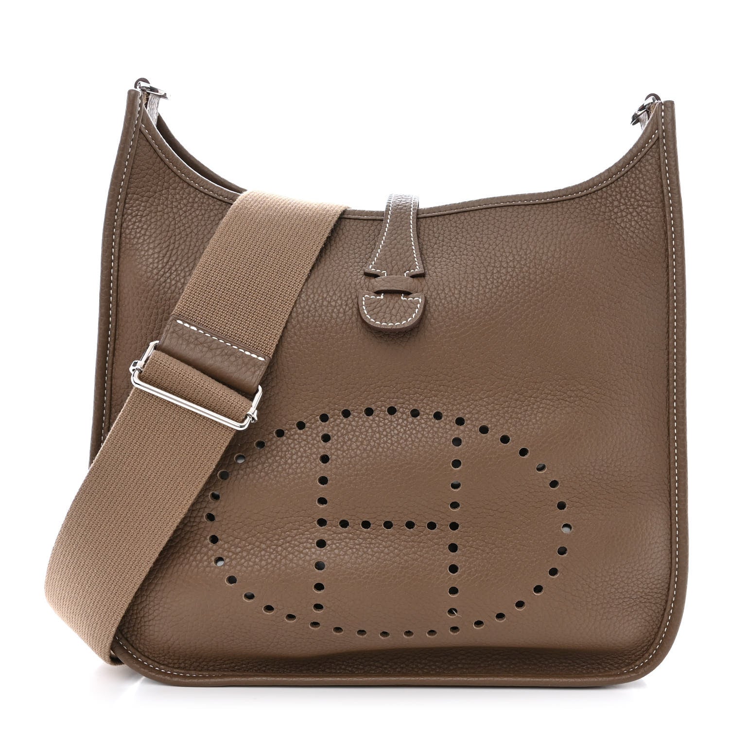 Hermes Taurillon Clemence Evelyne III PM Etoupe 1 of 11