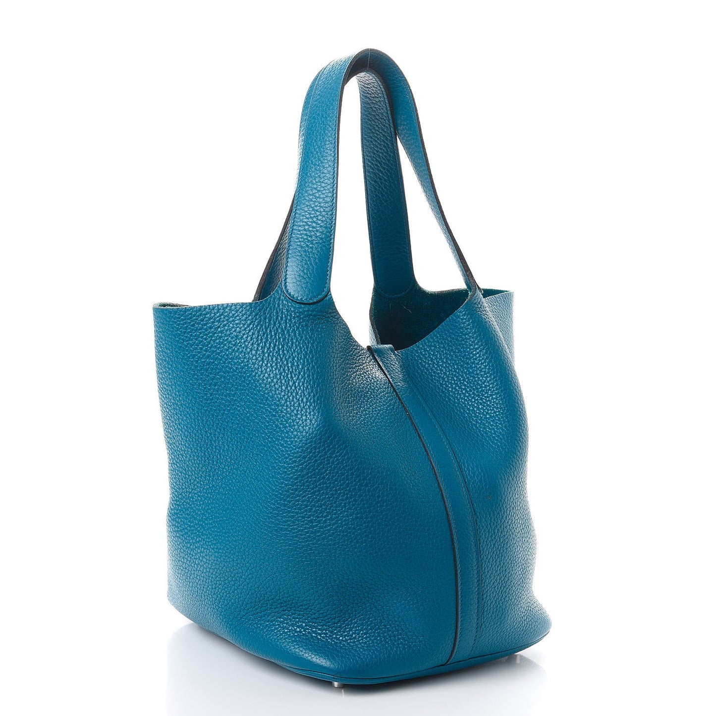 Taurillon Clemence Picotin Lock 26 GM Bleu Izmir