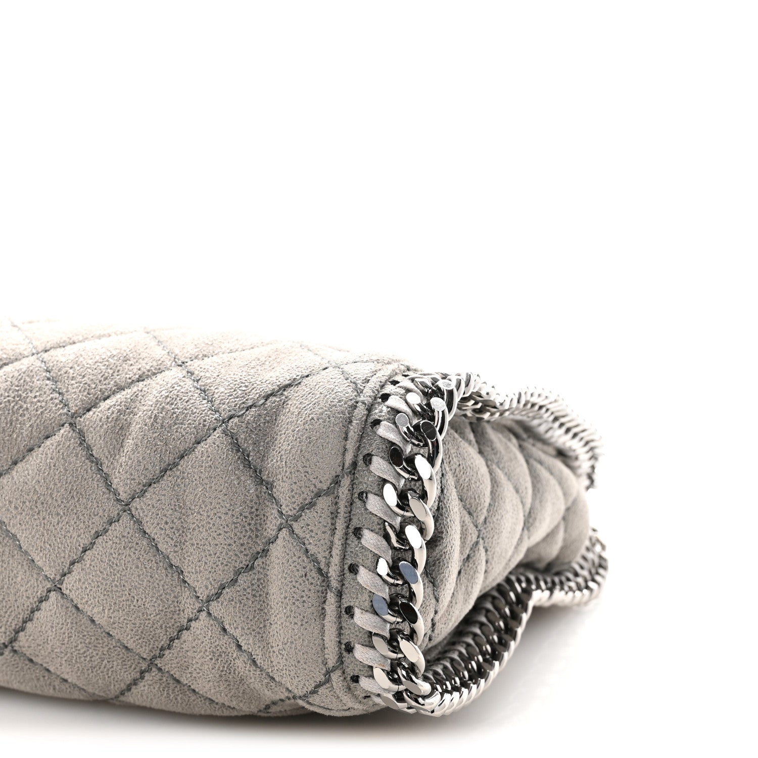 Stella McCartney Shaggy Deer Quilted Small Falabella Tote  Light Grey 9 of 9