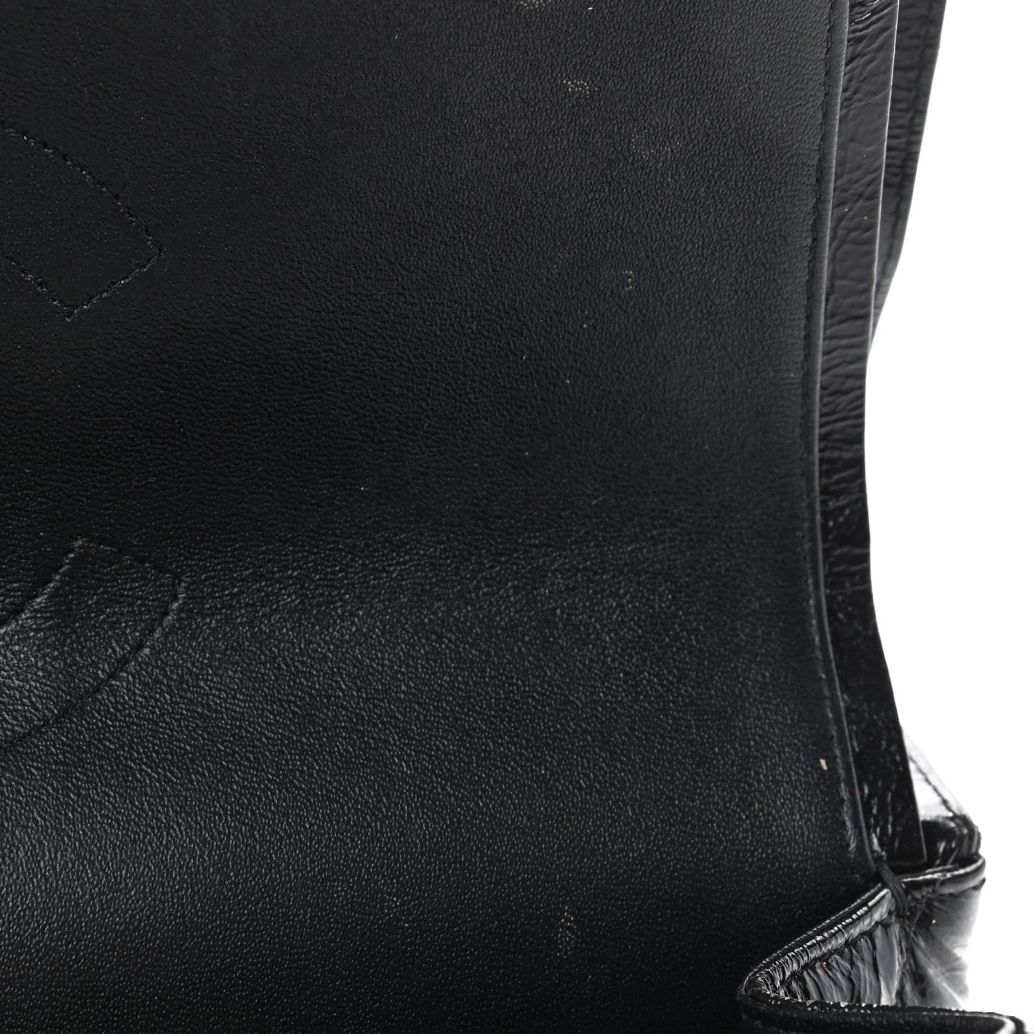Chanel Shiny Distressed Calfskin Quilted Jumbo Double Flap So Black 6 of 7