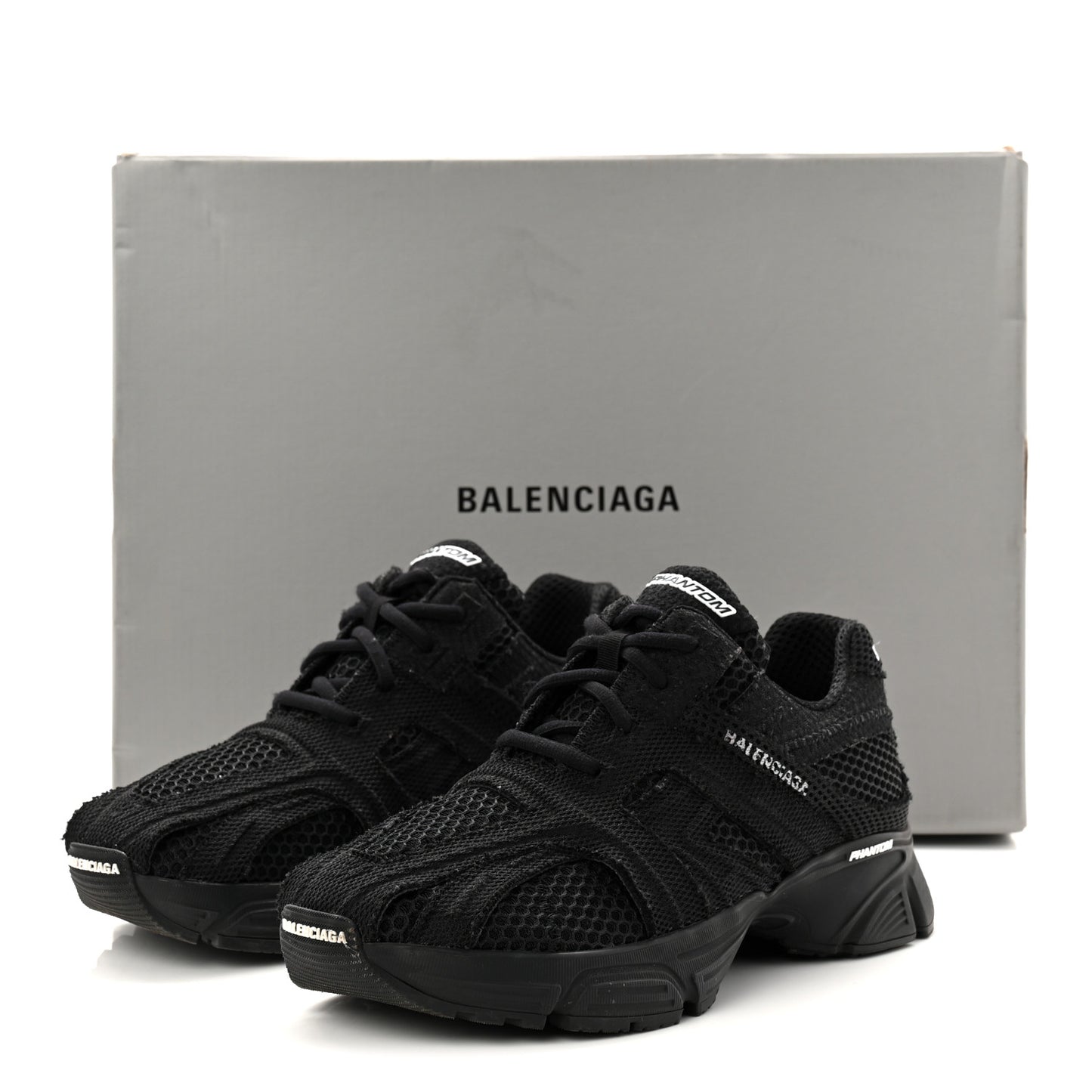 Fabric Mesh Womens Phantom Sneakers 37 Black