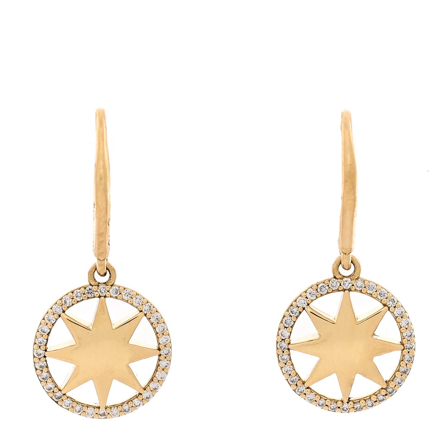 Tiffany 18K Yellow Gold Diamond Paloma Picasso Star Drop Earrings 1 of 5
