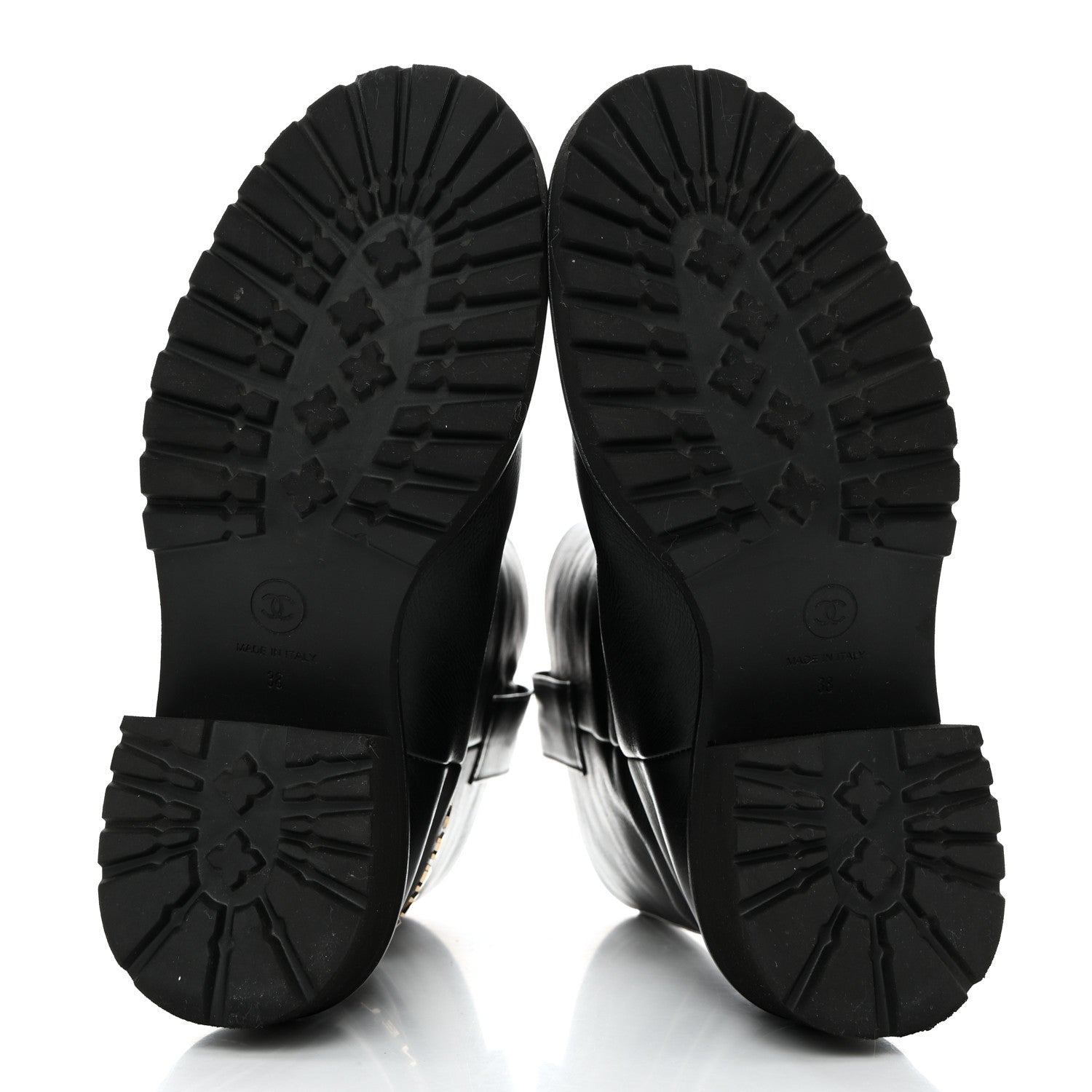 Chanel Calfskin CC Ankle Boots 38 Black 5 of 9