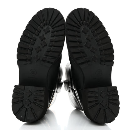 Chanel Calfskin CC Ankle Boots 38 Black 5 of 9
