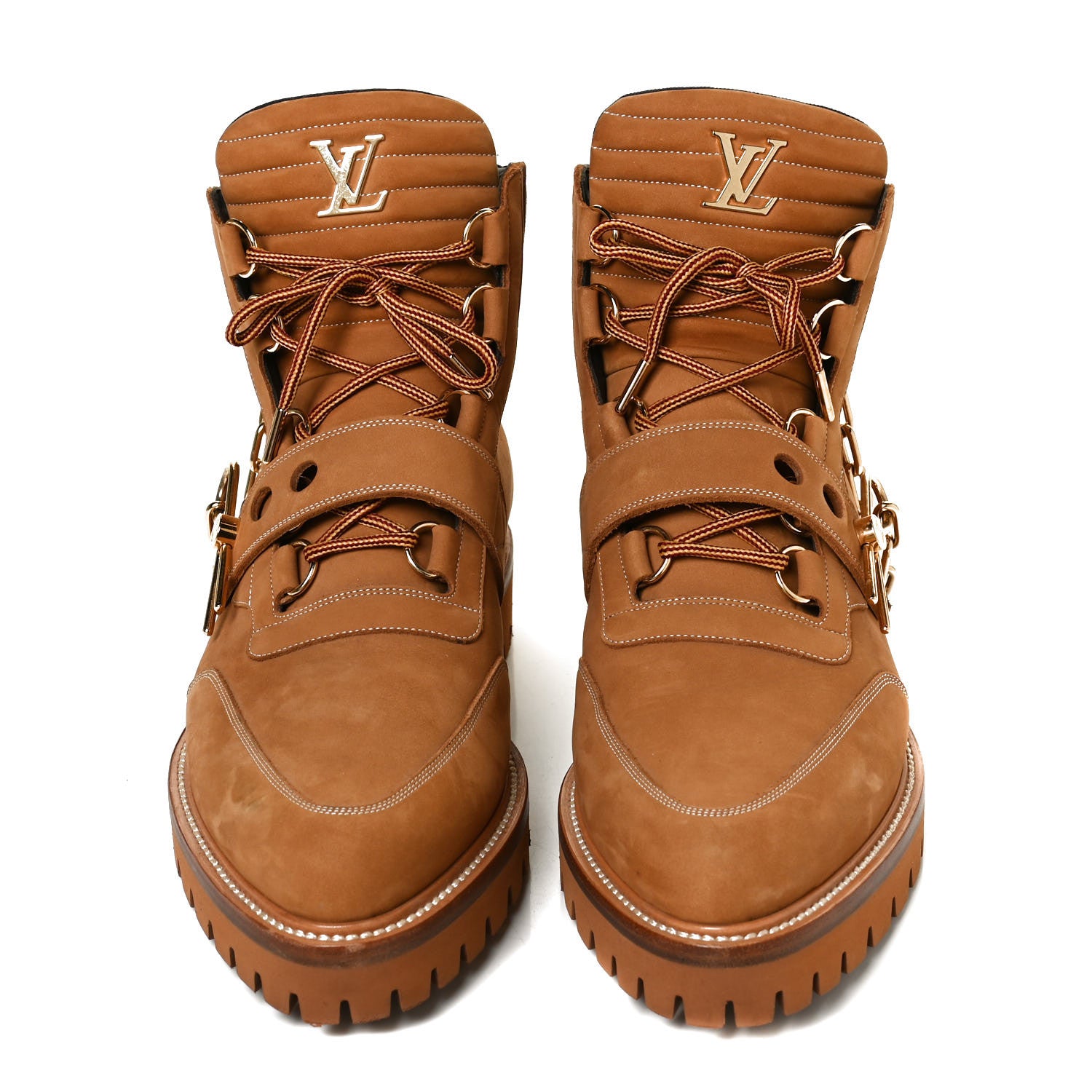 Louis Vuitton Suede Calfskin Monogram Mens Creeper Ankle Boots 8.5 Beige 8 of 14