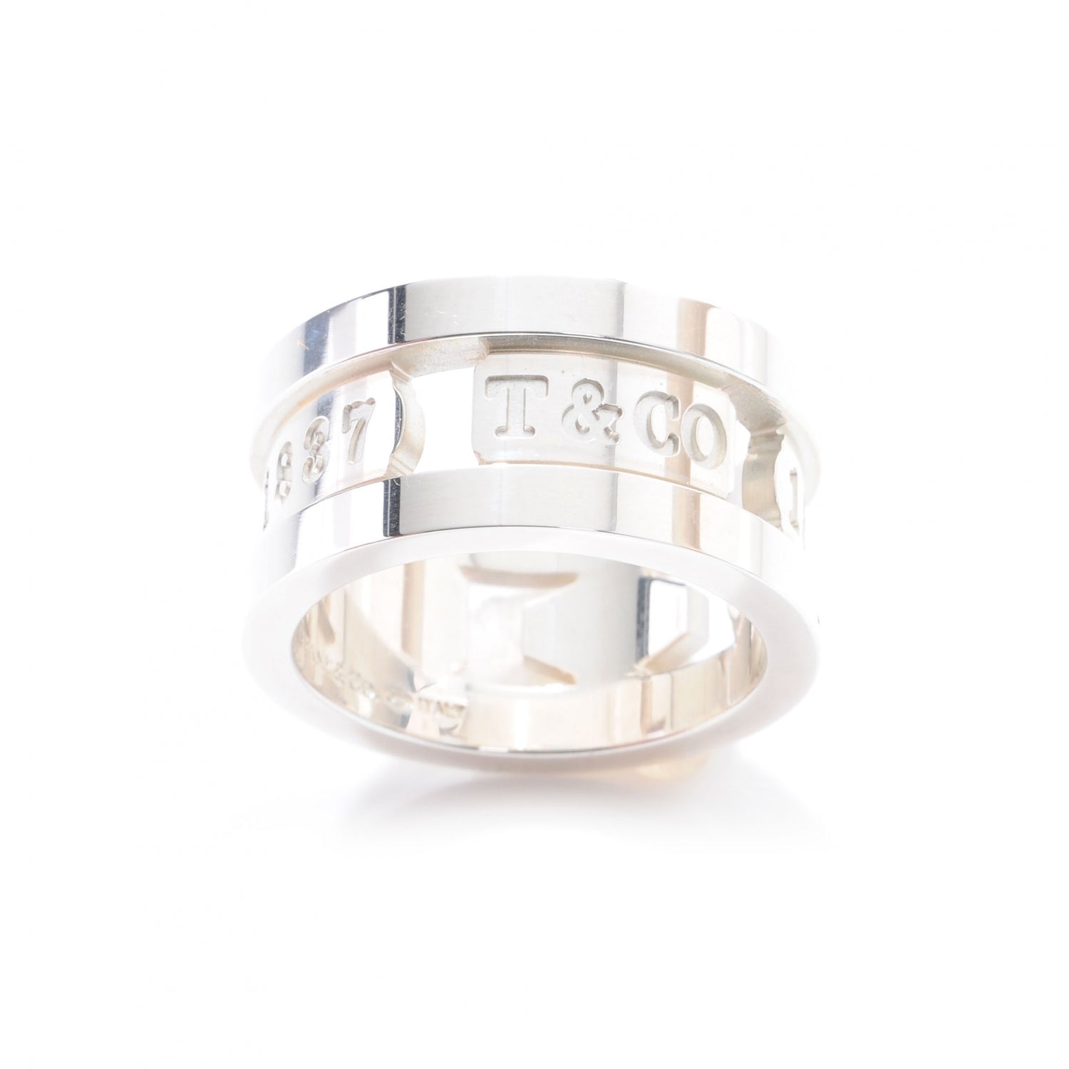 Tiffany Sterling Silver Element 1837 Ring 4.5 3 of 6