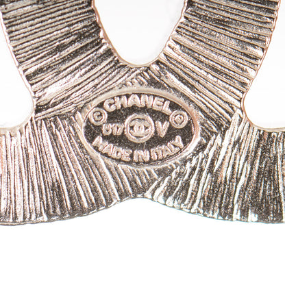 Chanel Baguette Crystal CC Brooch Silver 4 of 4