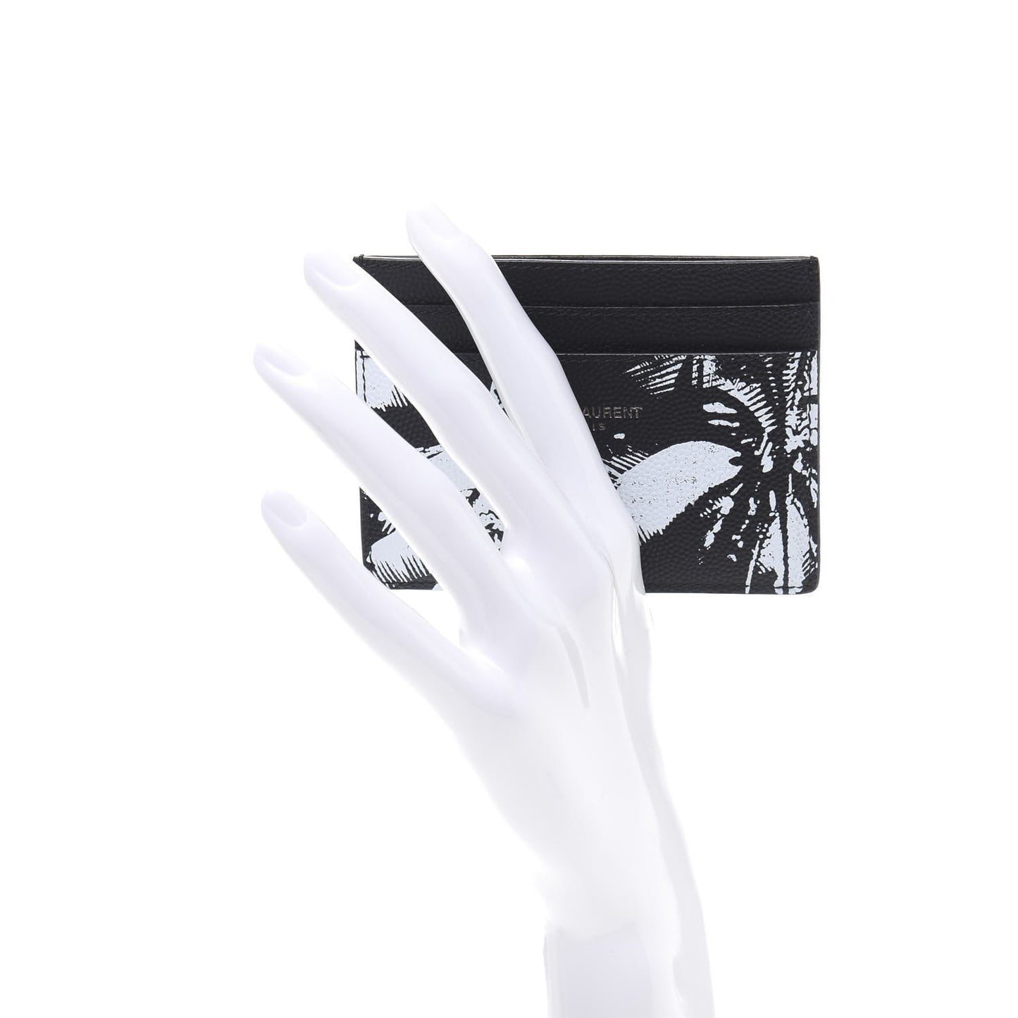 Grain De Poudre Palm Tree Card Case Black White
