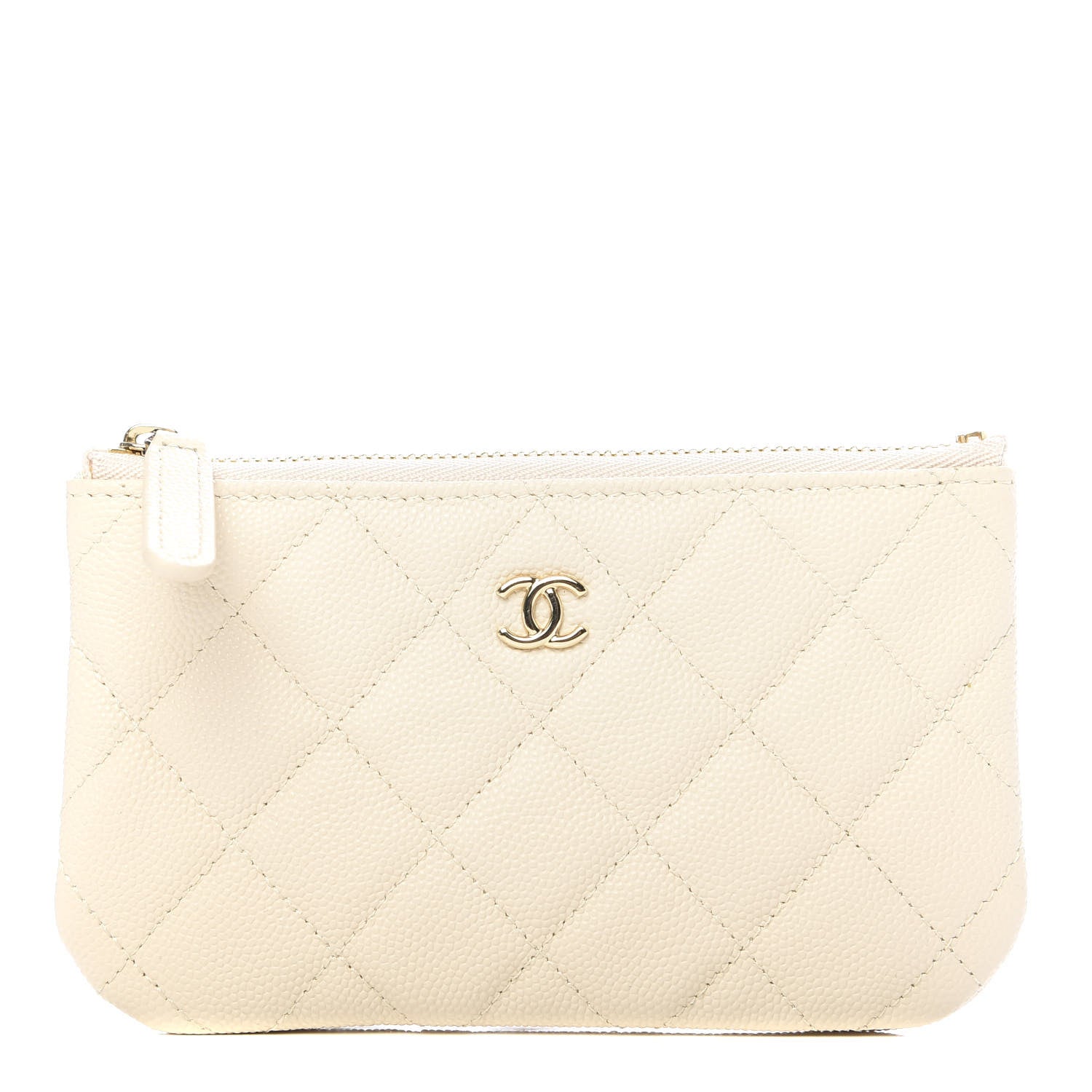 Chanel Caviar Quilted Small Cosmetic Case Light Beige 1 of 8