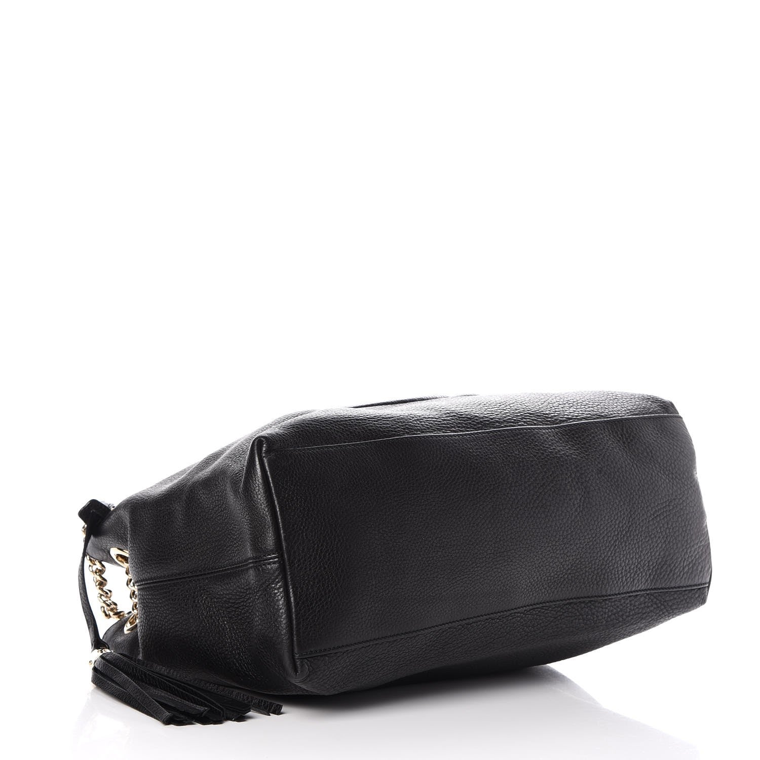Gucci Pebbled Calfskin Medium Soho Chain Shoulder Bag Black 4 of 11