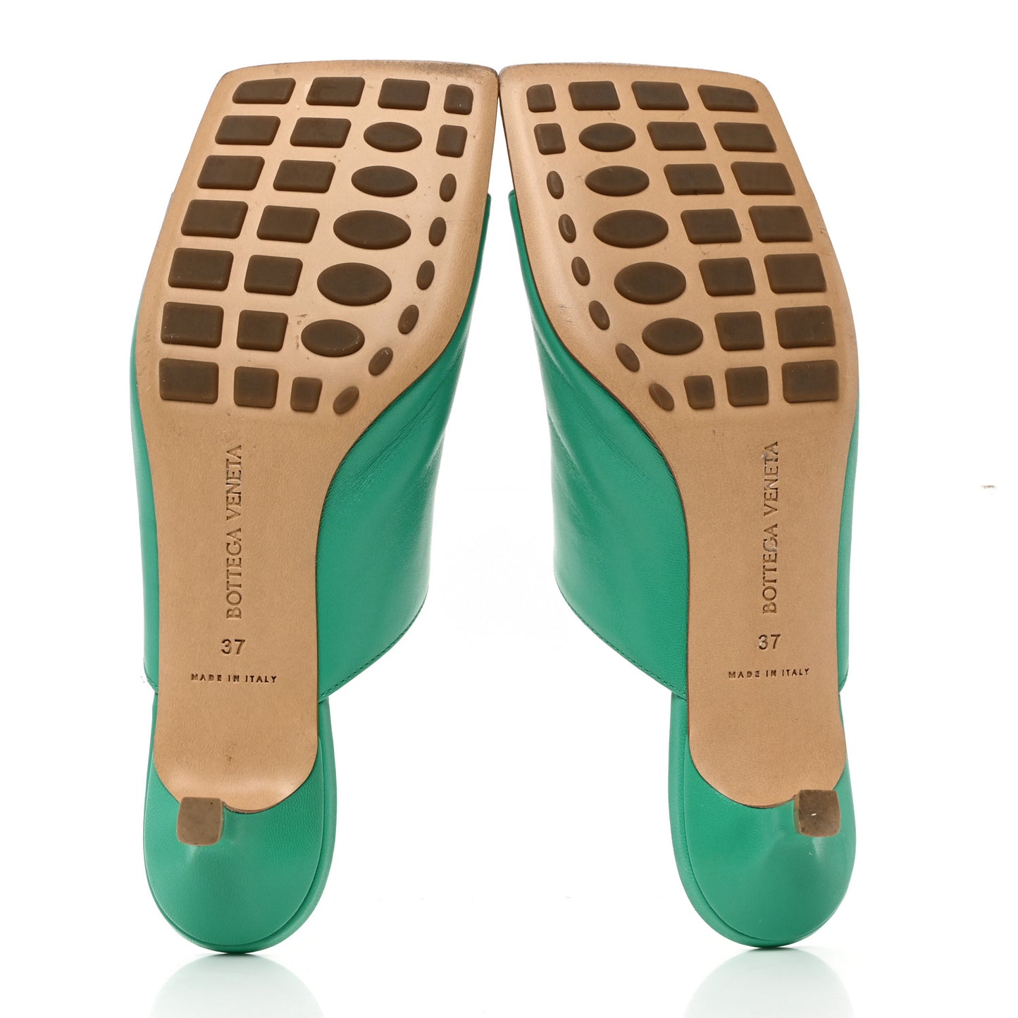 Nappa Stretch Mule Sandals 37 Acid Turquoise