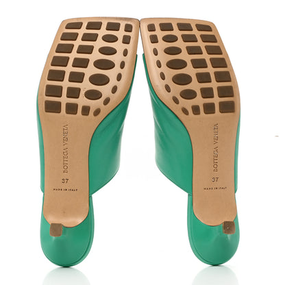 Bottega Veneta Nappa Stretch Mule Sandals 37 Acid Turquoise 5 of 10