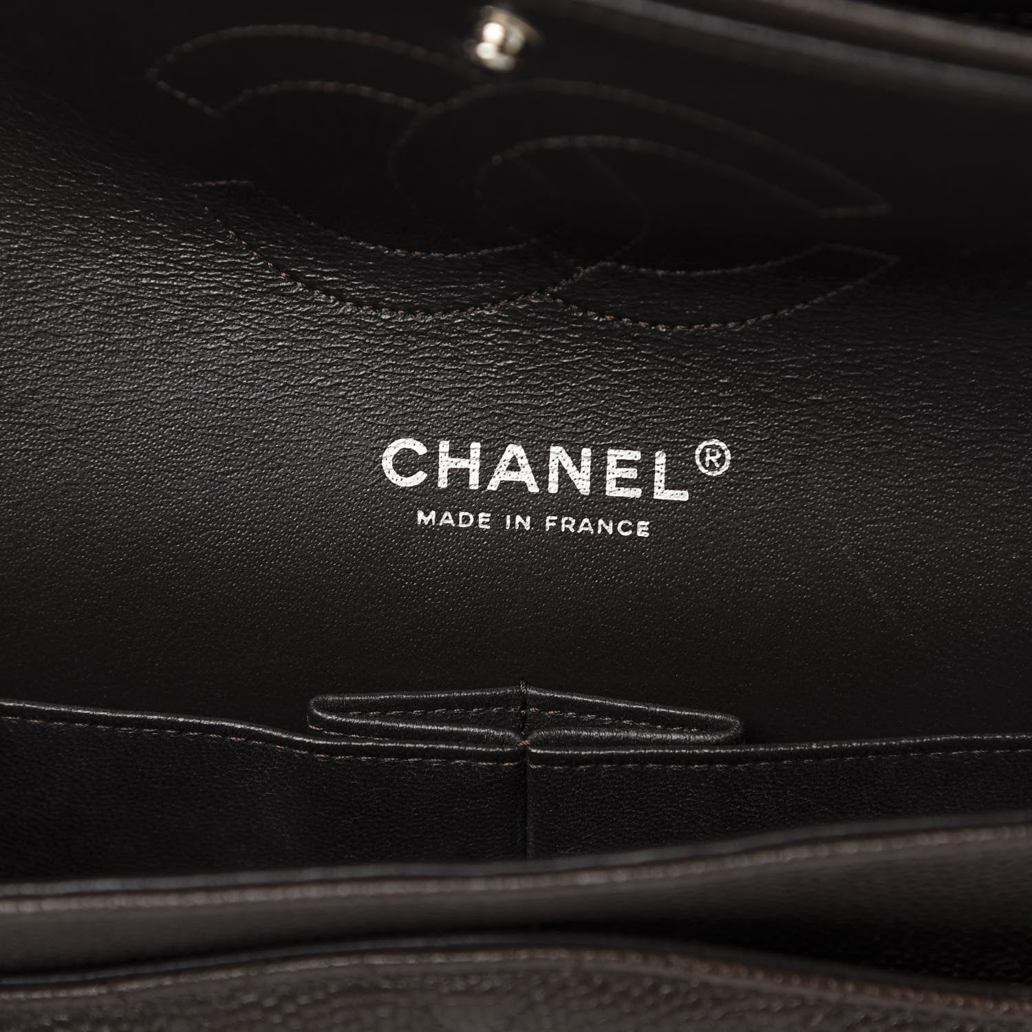 Chanel Caviar Quilted Medium Double Flap Brown 6 of 12