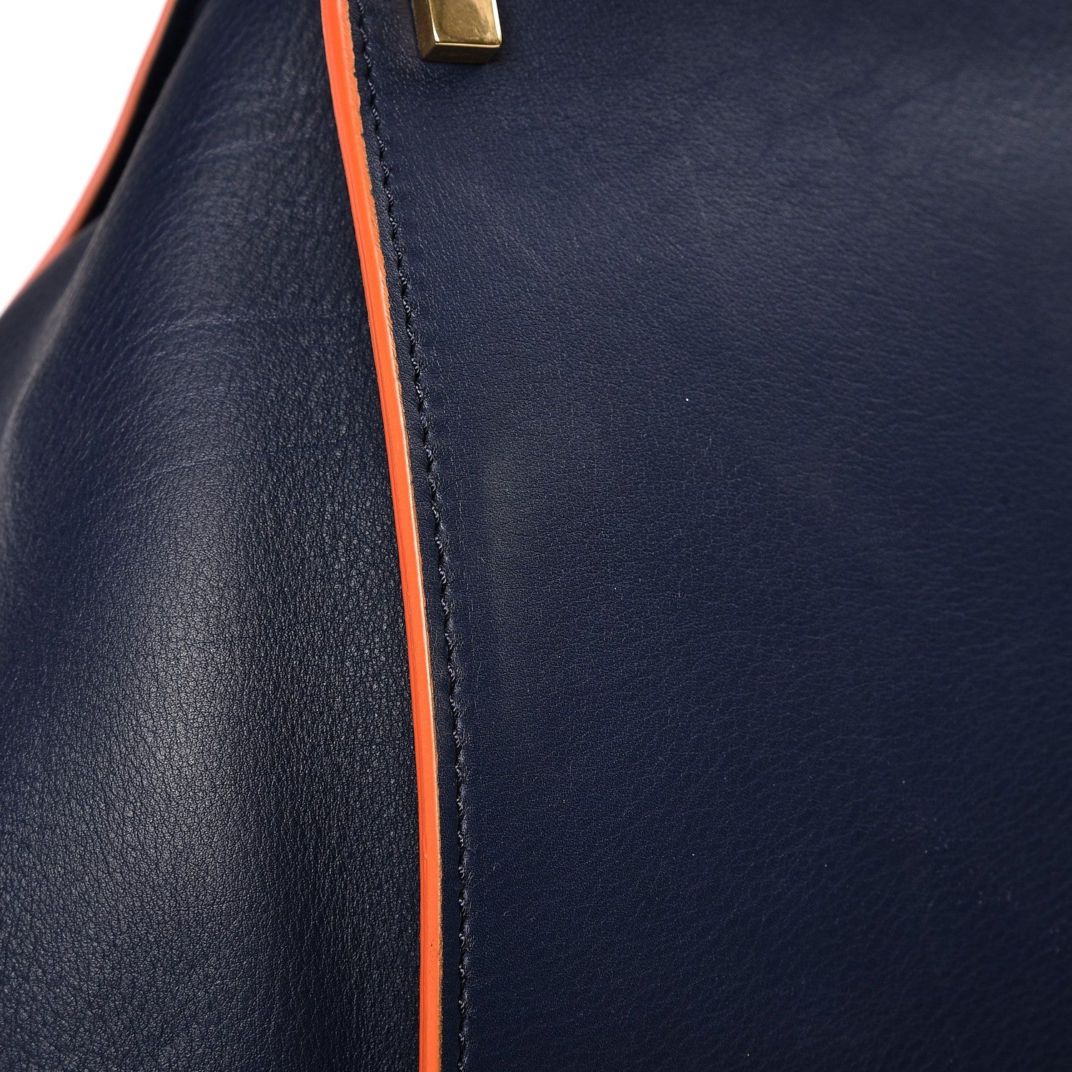Celine Supple Calfskin Large Phantom Luggage Navy Blue Orange 9 of 13