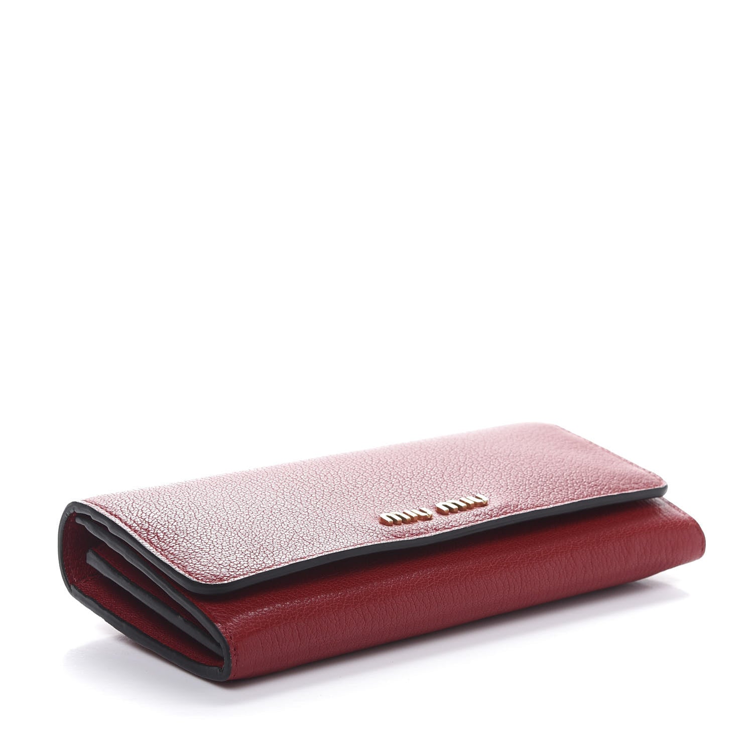 Miu Miu Goatskin Continental Flap Wallet Rubino 5 of 10
