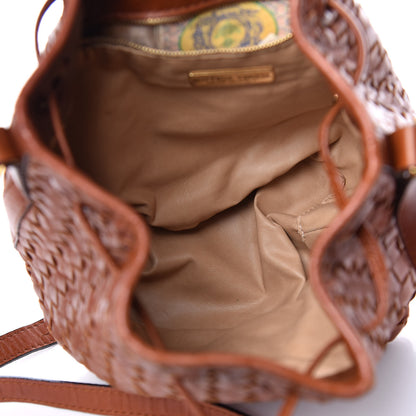 Bottega Veneta Nappa Intrecciato Drawstring Bucket Bag Tan 7 of 19