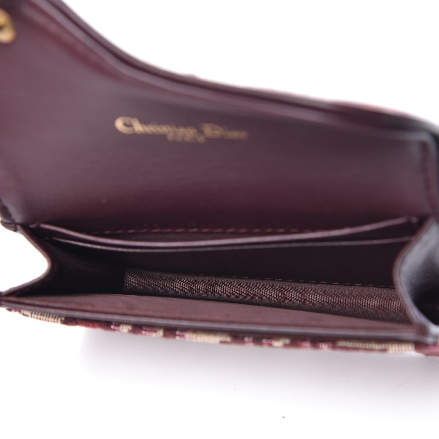 Christian Dior Oblique Saddle Card Holder Bordeaux 5 of 8