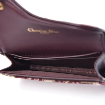 Christian Dior Oblique Saddle Card Holder Bordeaux 5 of 8