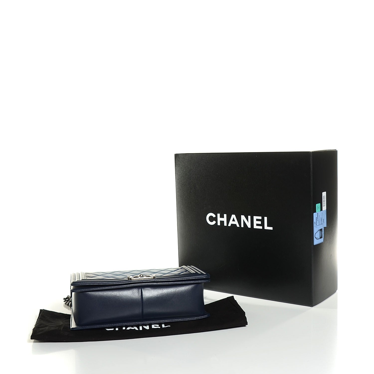 Chanel Calfskin Ombre Faded Quilted New Medium Boy Flap Blue 4 of 8