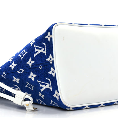 Louis Vuitton Jacquard Velvet Monogram LV Match Neverfull MM Bleu 8 of 9