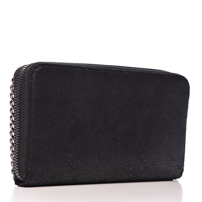 Stella McCartney Shaggy Deer Falabella Zip Around Wallet Black 3 of 7