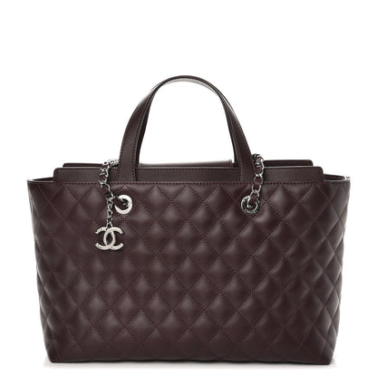 Chanel Calfskin Quilted Large Shopping Tote Burgundy 1 of 8