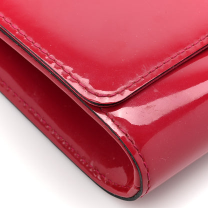 Louis Vuitton Patent Louise Clutch Rose Indien 8 of 12