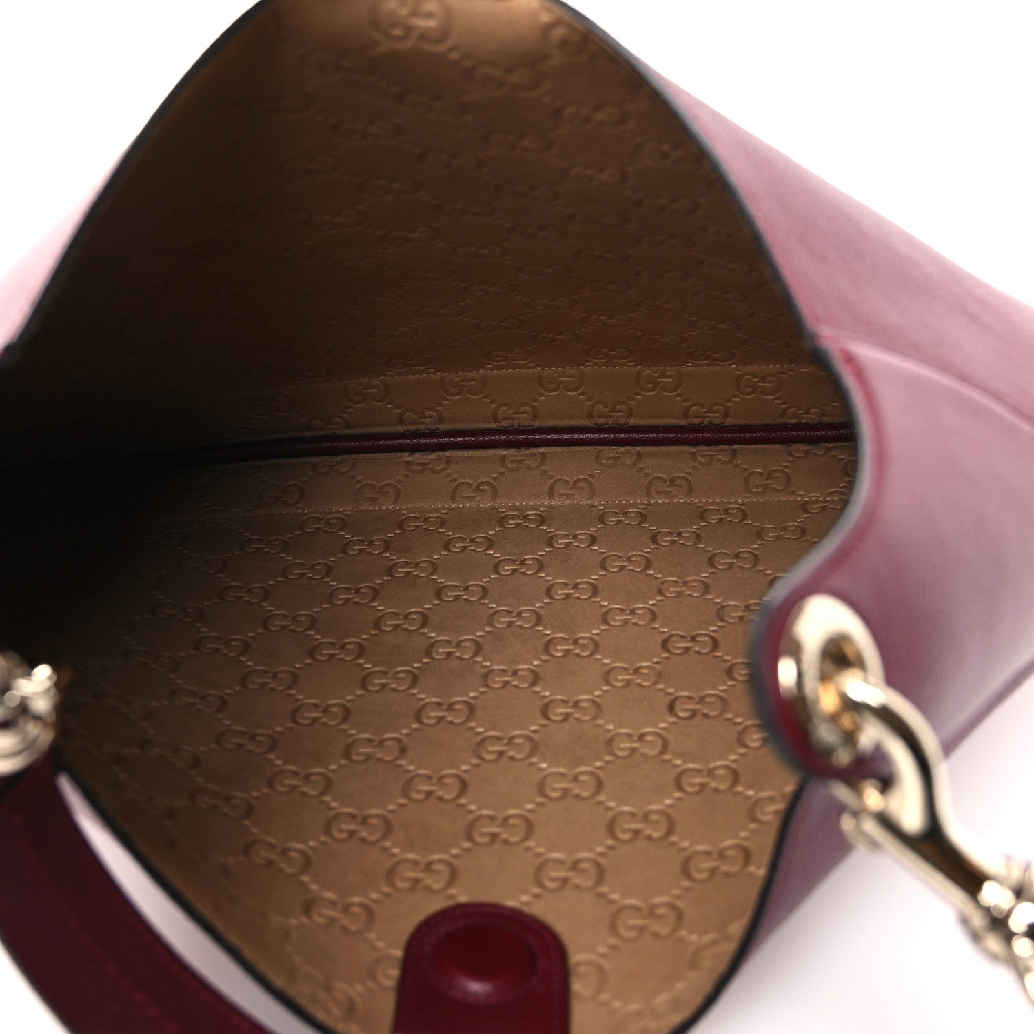 Gucci Soft Grained Calfskin Maxi B Hobo Rosso 6 of 12