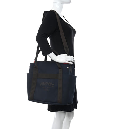 Hermes Canvas The Grooming Bag Bleu Navy Feu 2 of 15
