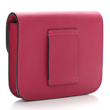 Hermes Evercolor Verso Constance Slim Wallet Rose Mexico Chocolate 4 of 7