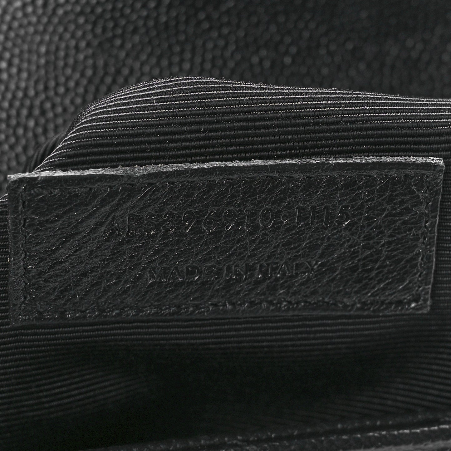 Grain De Poudre Matelasse Chevron Large Monogram Satchel Black