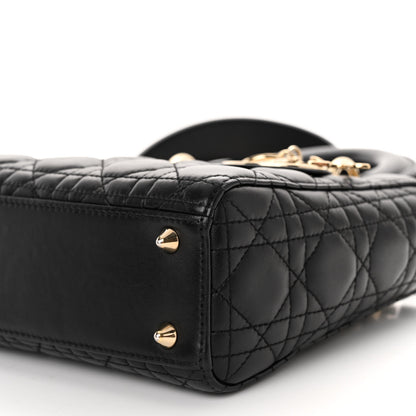 Christian Dior CHRISTIAN DIOR Lambskin Cannage Small My ABCDior Lady Dior Black 9 of 9