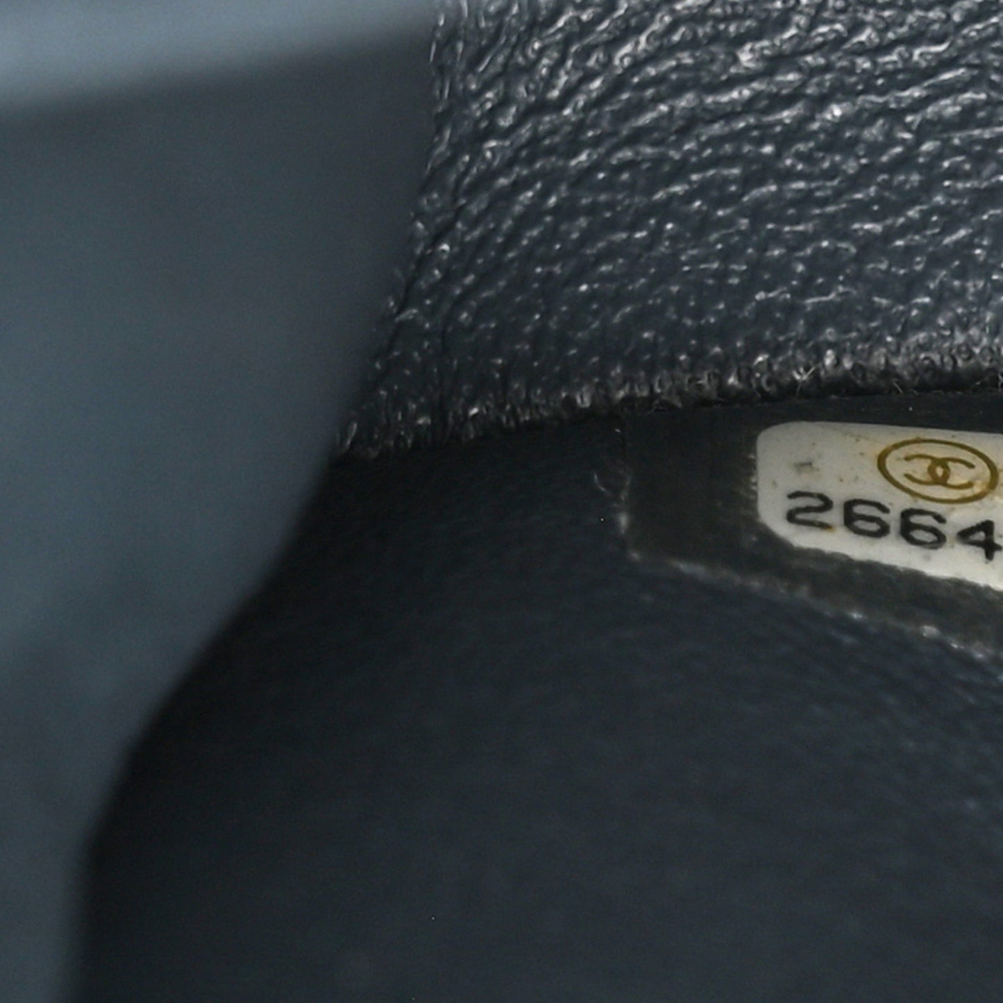 Lambskin Chevron Quilted Medium Double Flap Dark Grey