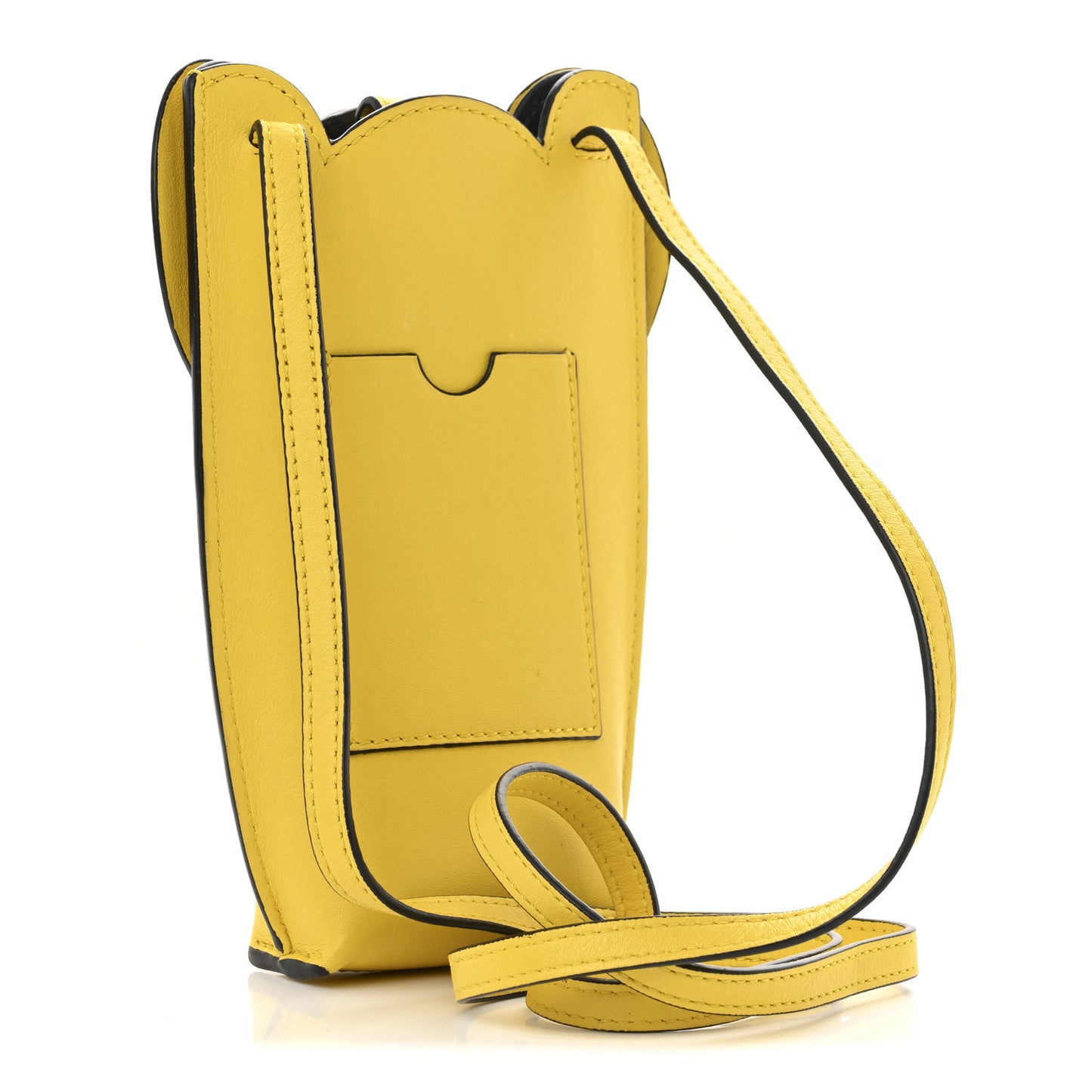 Calfskin Elephant Pouch Crossbody Bag Yellow