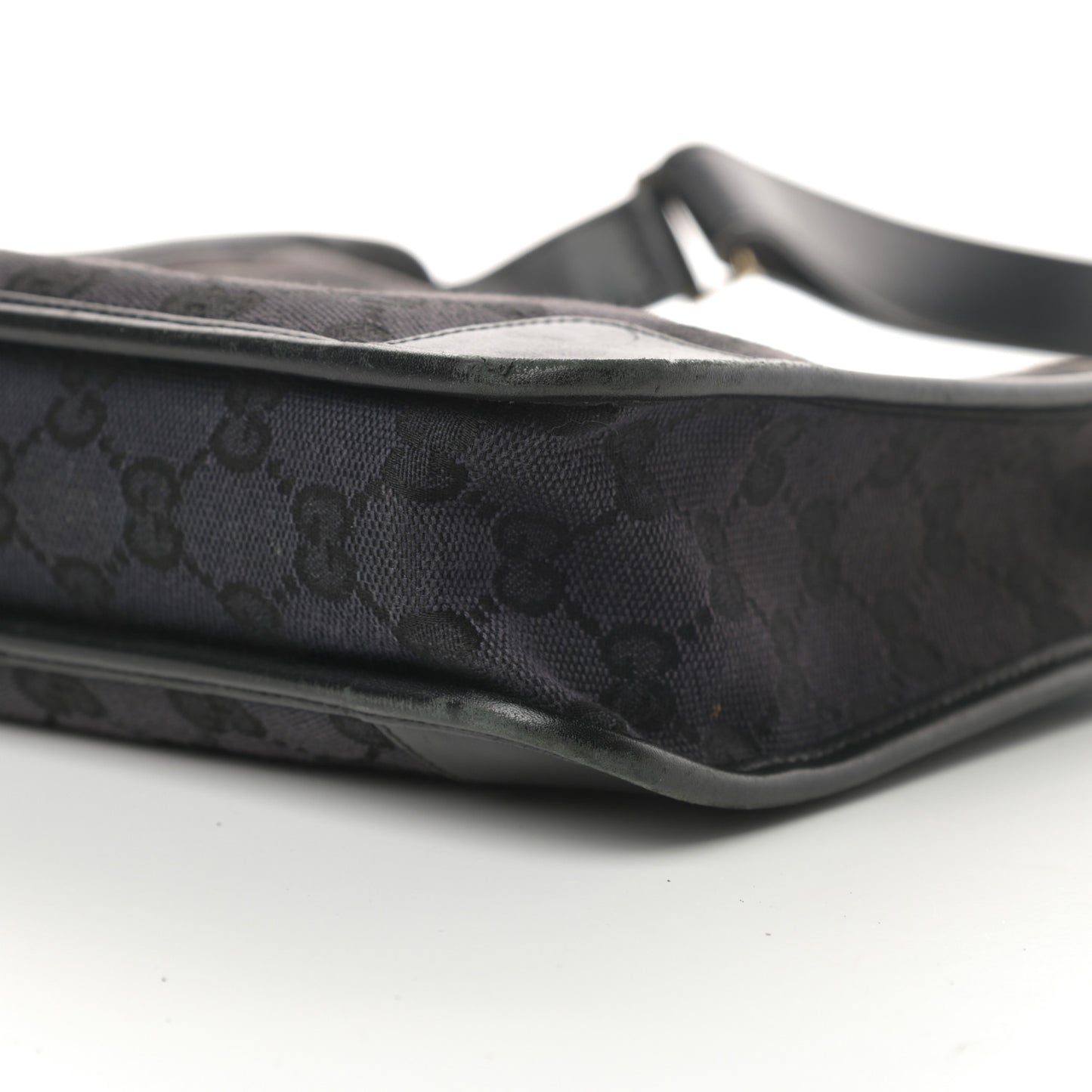 Nylon Monogram Shoulder Bag Black