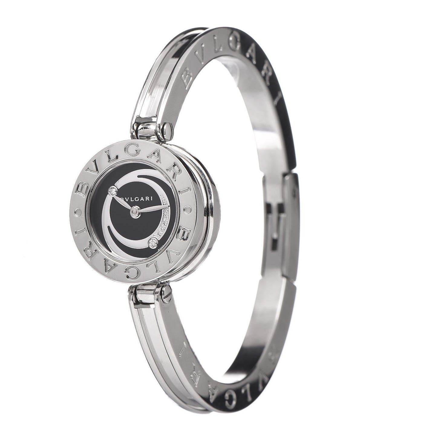 Stainless Steel Diamond 22mm B.Zero1 Quartz Watch Black