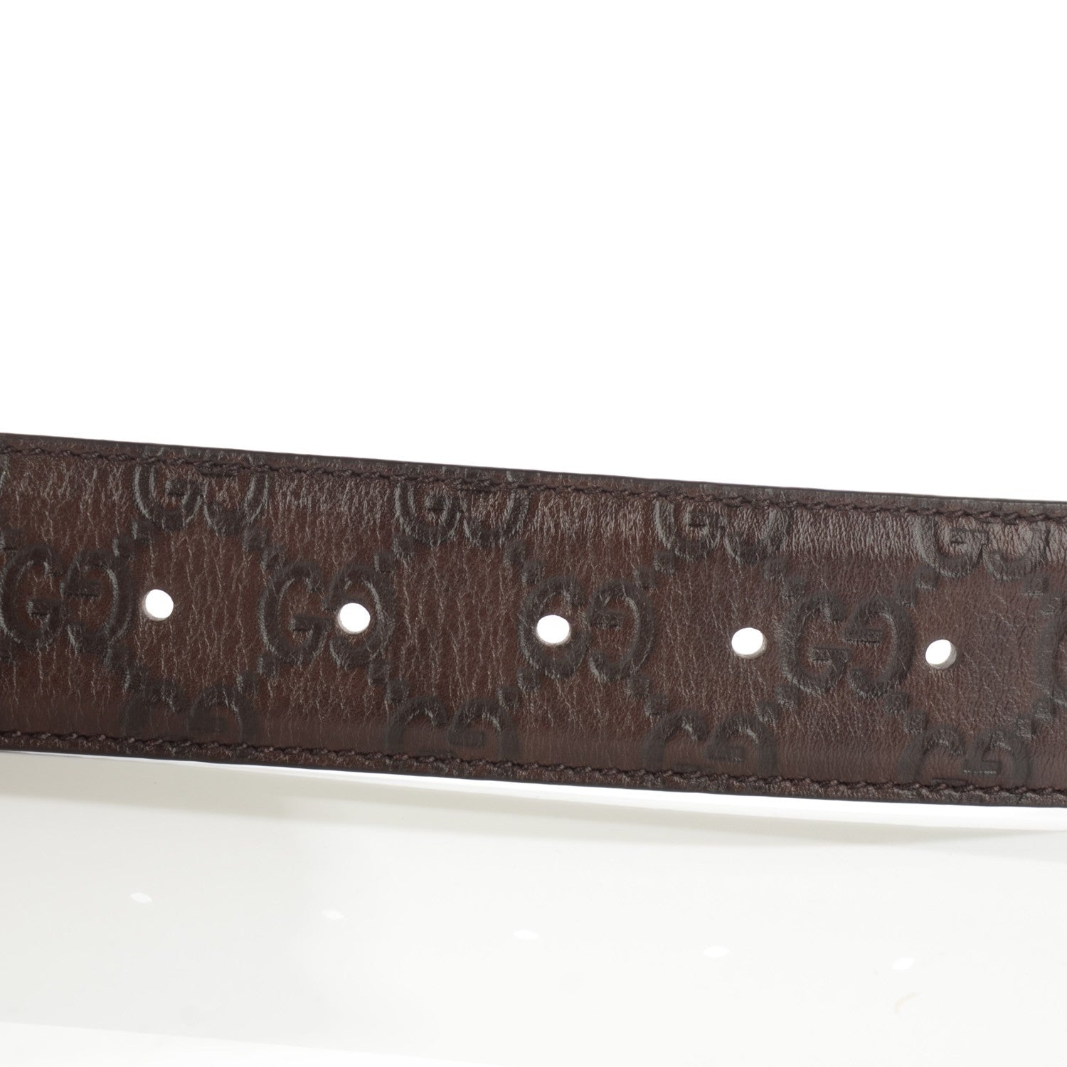 Gucci Guccissima Interlocking G Belt 85 34 Chocolate 5 of 6