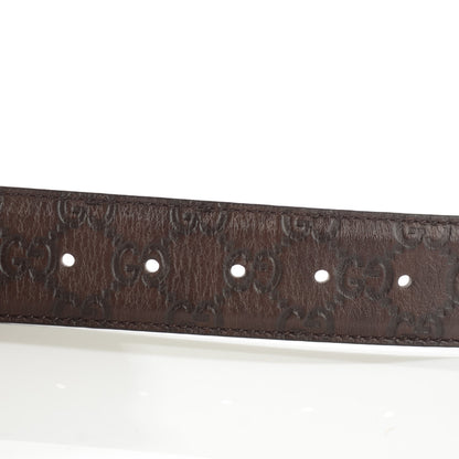 Gucci Guccissima Interlocking G Belt 85 34 Chocolate 5 of 6