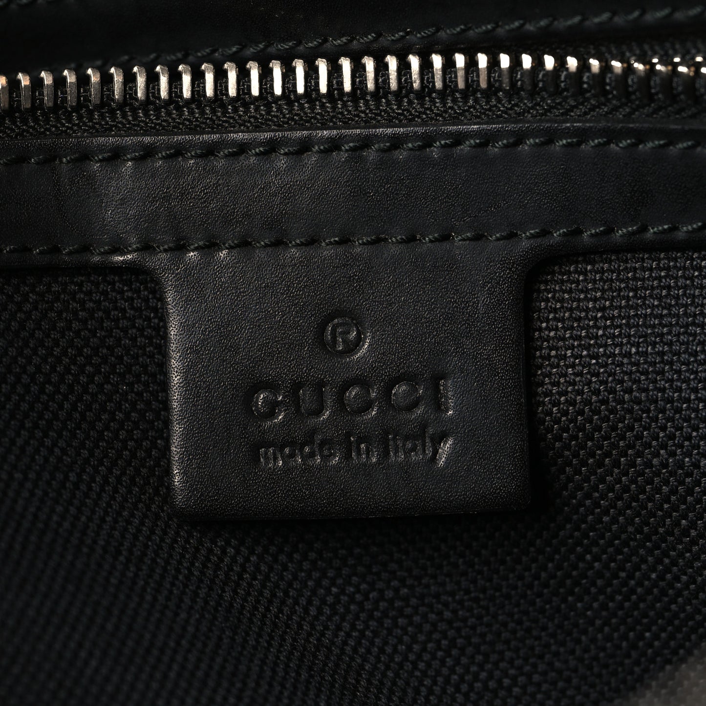 Soft GG Supreme Monogram Appia Calfskin Web East West Messenger Bag Black Grey