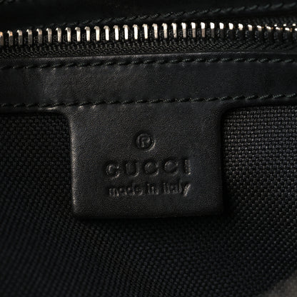 Gucci Soft GG Supreme Monogram Appia Calfskin Web East West Messenger Bag Black Grey 6 of 10
